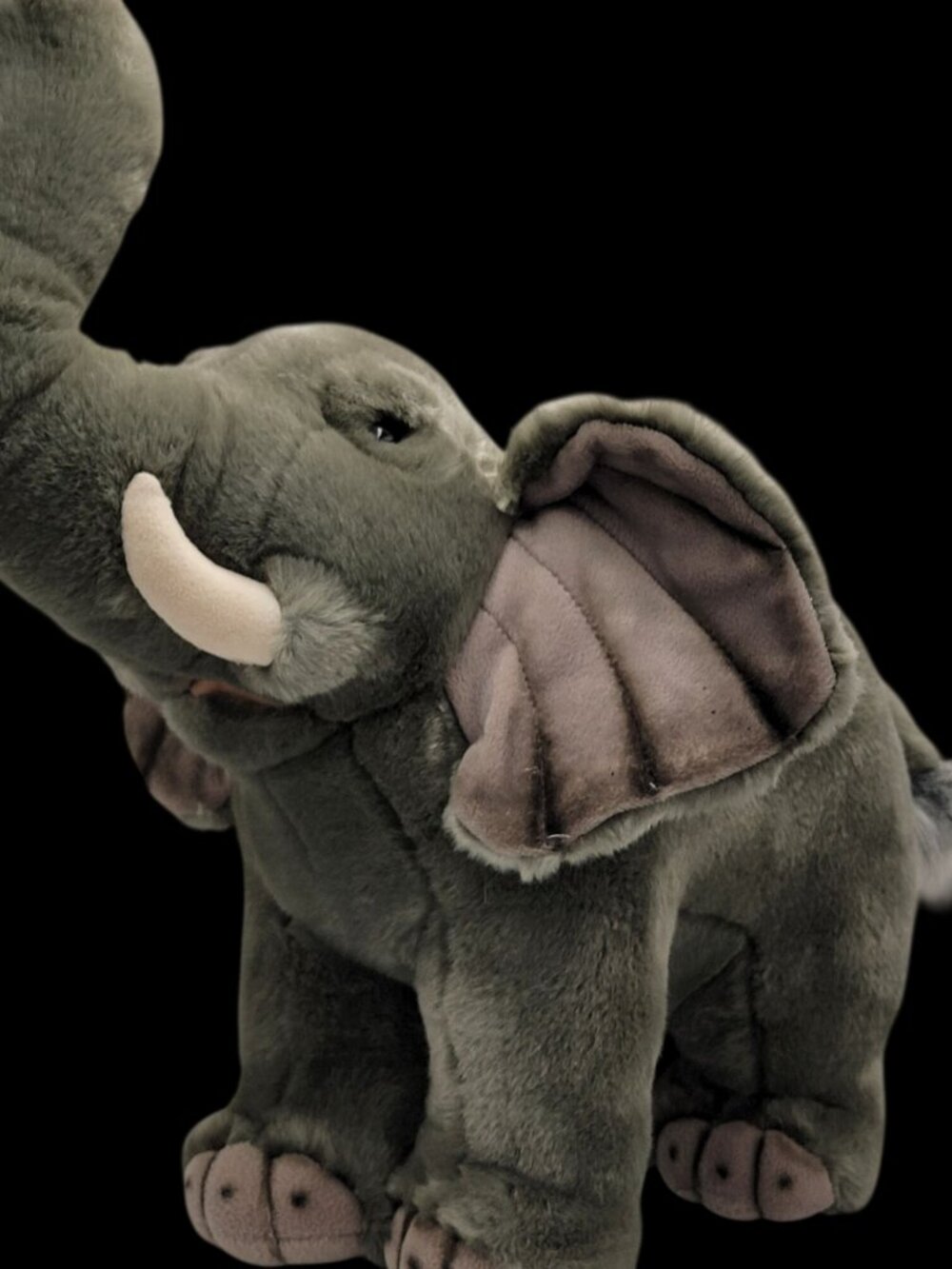 Vintage Plush Elephant W/ Tusks by Peeper Pals 18" Tall